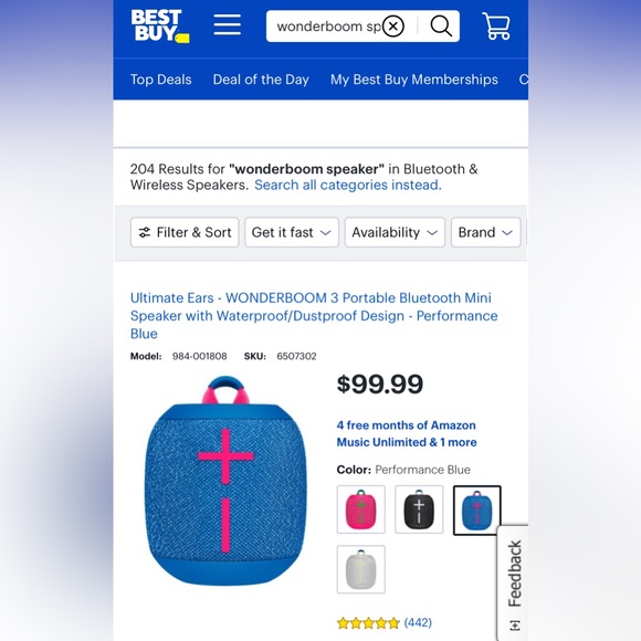 UE WONDERBOOM 3 BT Speaker - Picture 4 of 6